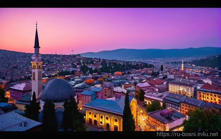 보스니아의 문화적 차이와 에티켓 - **Lively Baščaršija Market Negotiation**
    Prompt: A vibrant, bustling daylight scene in Sarajevo'...