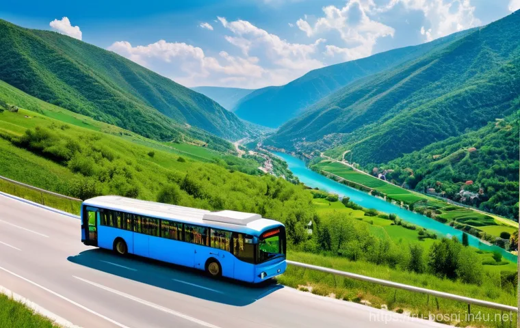 보스니아 헤르체고비나 여행 예산 짜기 - **Prompt:** A vibrant, dynamic image capturing the essence of budget-friendly travel through Bosnia ...