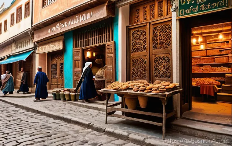 보스니아 크로아티아 여행 코스 추천 - **Sarajevo's Baščaršija: East Meets West Market Scene**
A vibrant, bustling street scene in Sara...