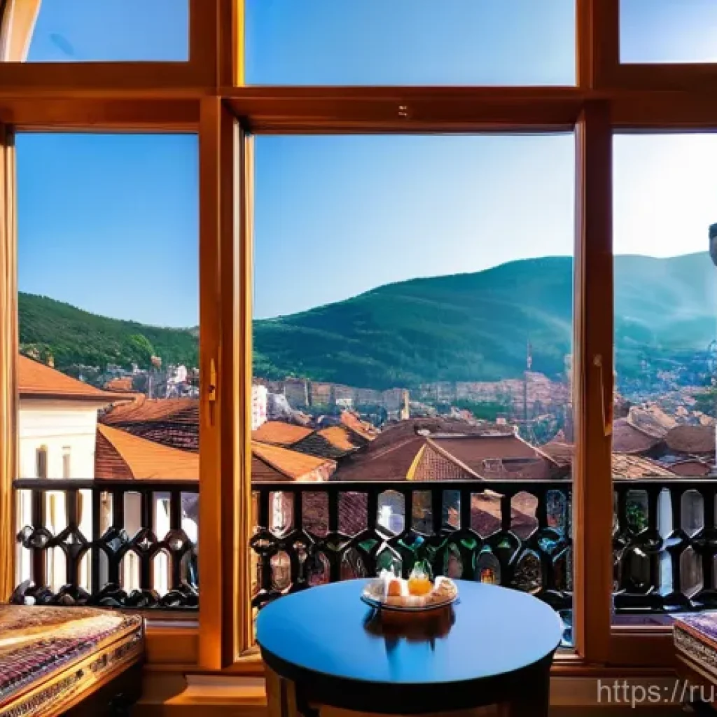 보스니아에서 숙박 추천 지역 - A charming, traditional Bosnian boutique hotel room in Sarajevo's Baščaršija district, featuring ric...