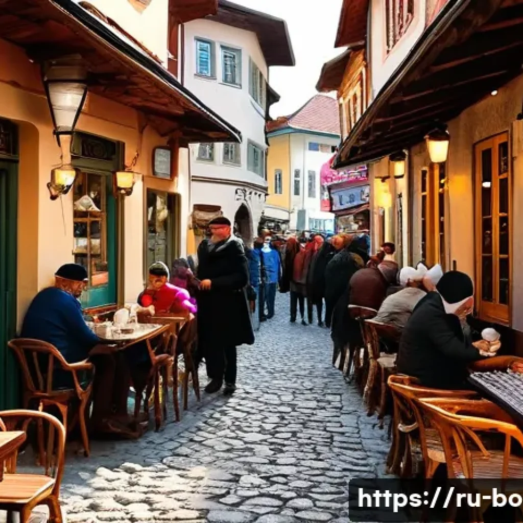 사라예보 장벽 투어 후기 - **Prompt 1: Baščaršija - A Harmonious Blend of Eras and Cultures**
    "A bustling, vibrant street s...