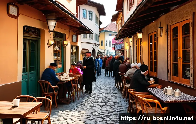 사라예보 장벽 투어 후기 - **Prompt 1: Baščaršija - A Harmonious Blend of Eras and Cultures**
"A bustling, vibrant street s...
